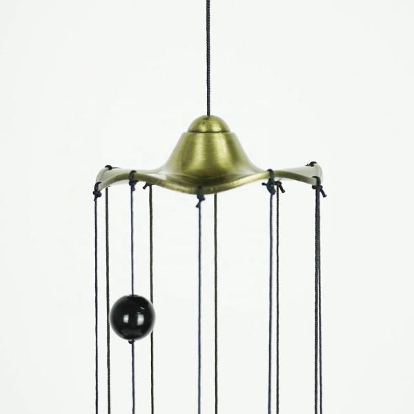 3D Brass 33.5inch Length Decorative Wind Chimes With Crystal Balls