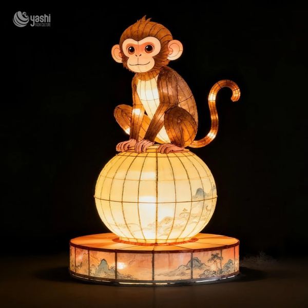 Outdoor Waterproof Tiger Lantern Sculpture - Zodiac Animal Theme Lantern