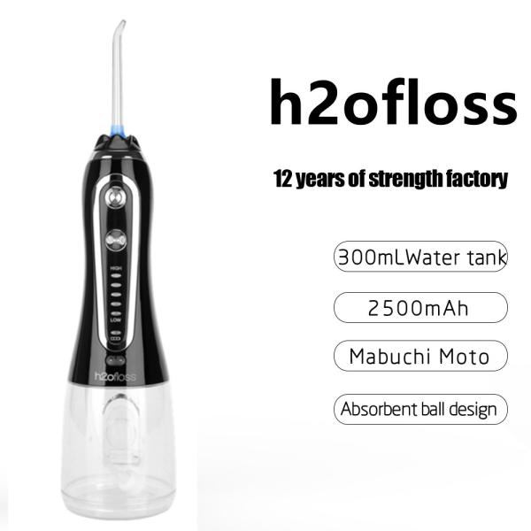 OEM Logo Water Jet Dental Flosser Oral Irrigator IPX7 Waterproof Five Pressure Modes