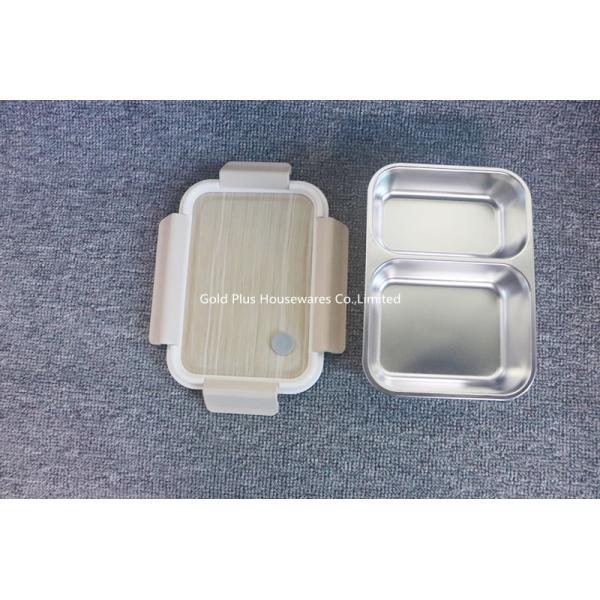 Stainless Steel Double Layer Leakproof Bento Box 2 Or 3 Compartment