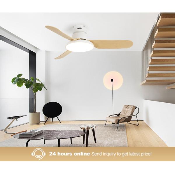 Ventilador de teto LED de estilo nórdico com 3 lâminas e 6000k temperatura de cor