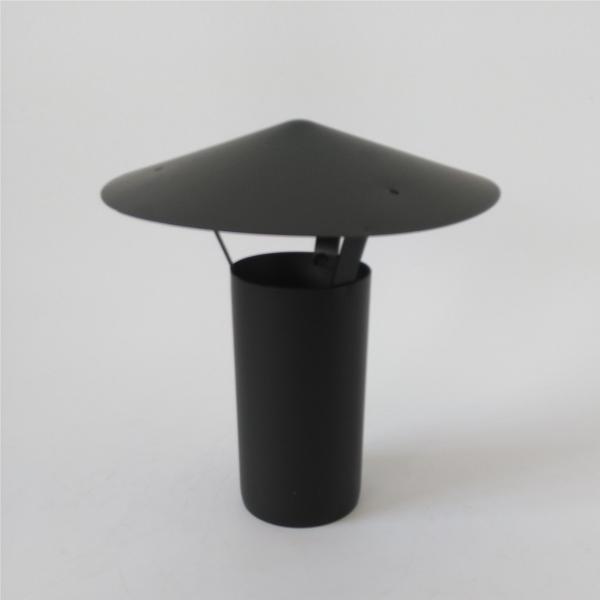 6 Inch Pellet Stove Chimney Rain Cap No Mesh Black Stainless Steel Wet V2