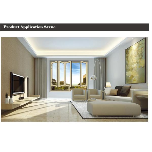 Four Sashs Aluminum Folding Windows Vertical Reflective Glazed Anodizing