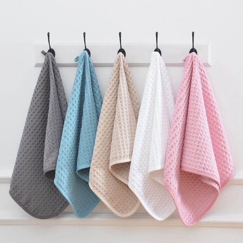 Custom Logo 400gsm Big Waffle Weave Microfiber Bath Towels 90x180cm