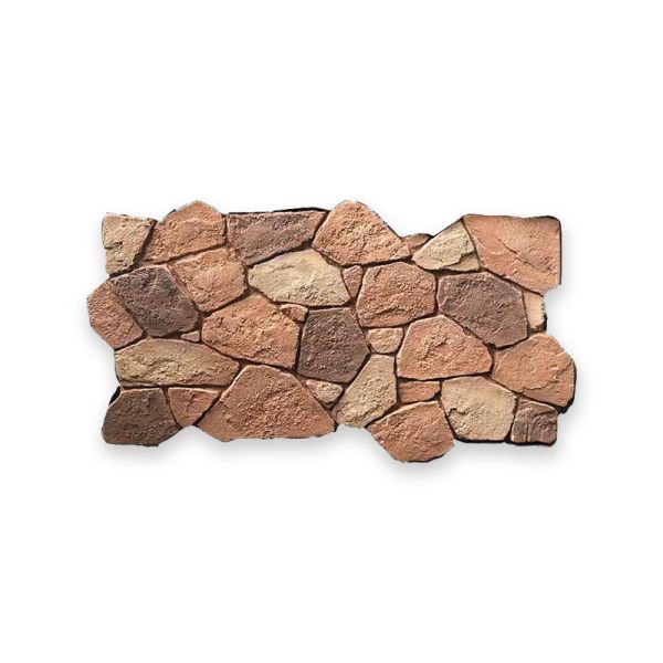 Artificial PU Stone Rubble Effect Wall Panel Weatherproof Faux Stone Veneer For Exterior Wall