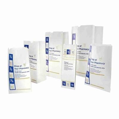 Custom White Pill Medicine Paper Prescription Bags Kraft SOS Bags For Hospital