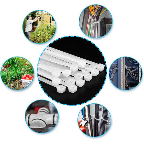 2.5*100mm 4*300mm 6 Inch Heavy Duty Plastic Cable Ties Plastic Cable Zip Ties