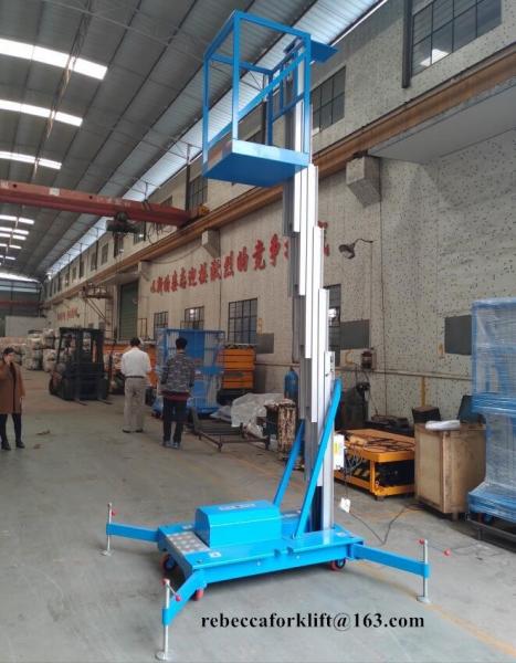Single Mast Aluminum Aerial Work Platform 6 Meter With CE Certification