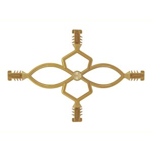 Easy Installation Golden Georgian Flowers Decorative Accessories Adding Charm To Interior Architectural Elements
