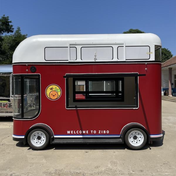Customized Mobile Fruit Salad Beverage Coffee Milk Tea Beer Ice Cream Cart for Market