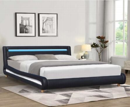 Обитый OEM привел кожу Faux полноразмерная кровать платформы BSCI аттестовала