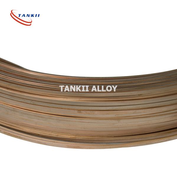4mm*12mm 6J13 Copper Manganese Alloy Resistance Flat Ribbon / Strip