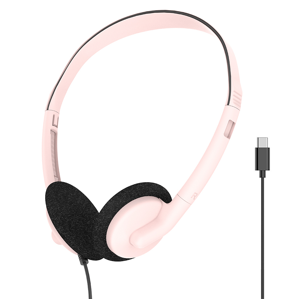 JTY-0121 Wired Head Mounted Headphones 3.5mm/Type-C Plug Lightweight Headphones Comfortable Earcups Stereo Audio Headphones Suitable for Aviation/Train/Classroom/Office/Museum OEM/ODM Customization