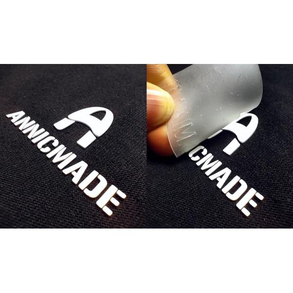 TPU Rubber Silicone Heat Transfer Logo Embossed Garment Iron On Logo Transfers