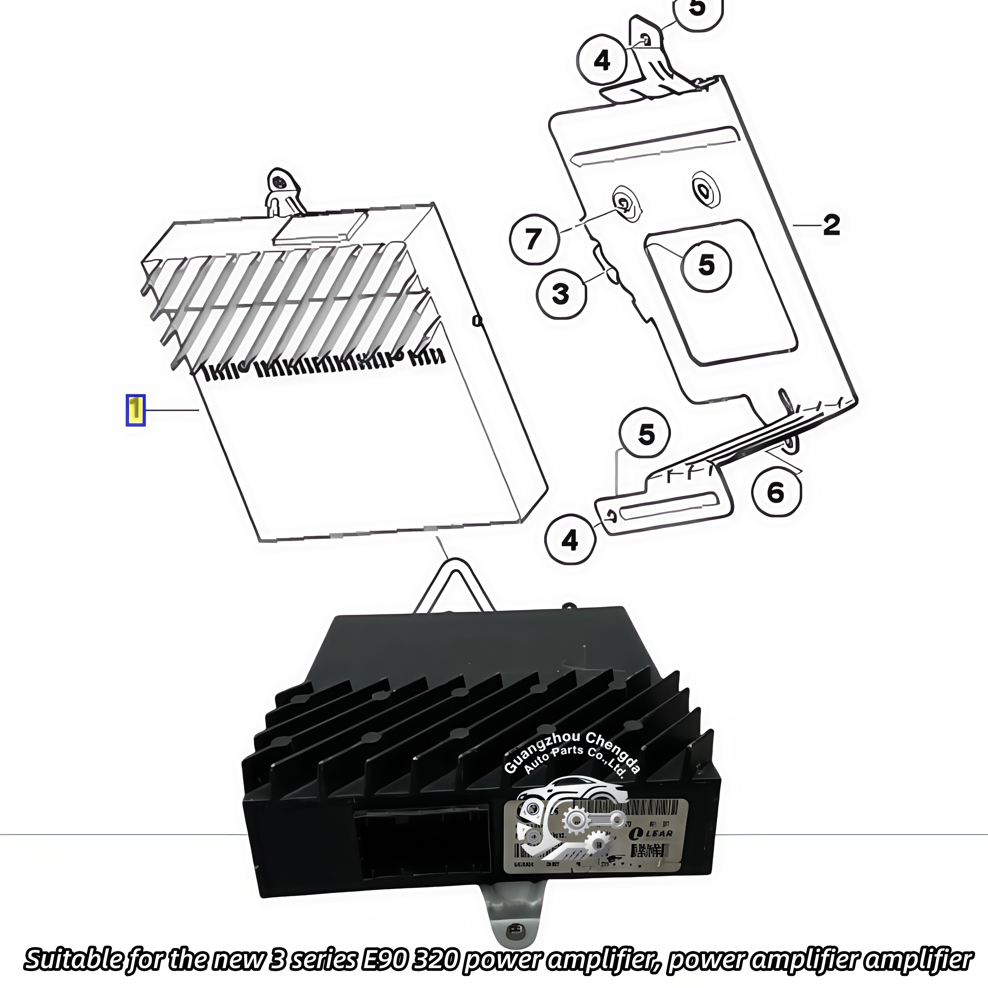 For BMW 1 3 Series X1 E87 E82 E90 E93 E84 Audio System Amplifier, High-fidelity Speaker Amplifier, Music Playback Equipment
