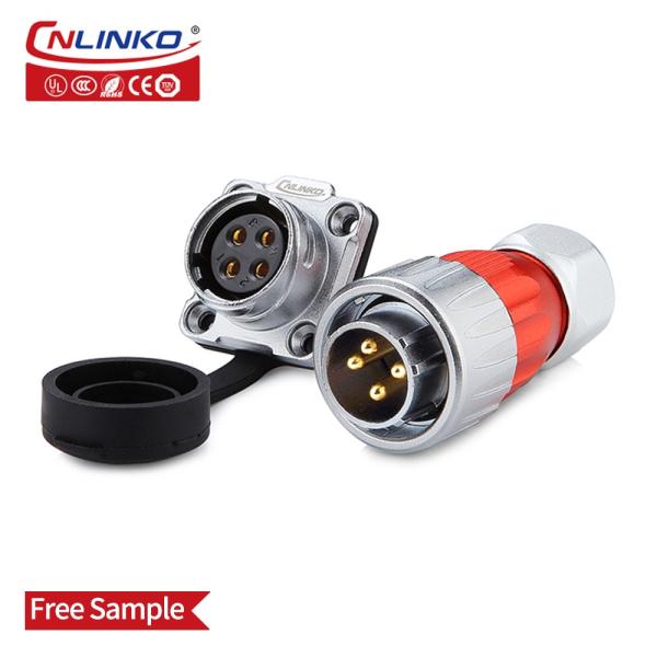 CNLINKO M20 Harness Battery Terminal Adapters Connecting 4 Pin Power Connector Waterproof IP68