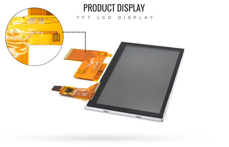 High Brightness RGB TFT LCD Display Module 40Pin Capacitive Touch 4.3Inch 480x272