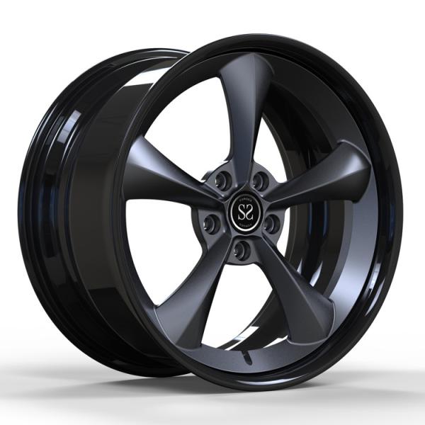 2 morceaux de l'alliage 18inch ont forgé les jantes faites sur commande de Matte Grey Barrel Gloss Black Staggered X6 de centre de roues