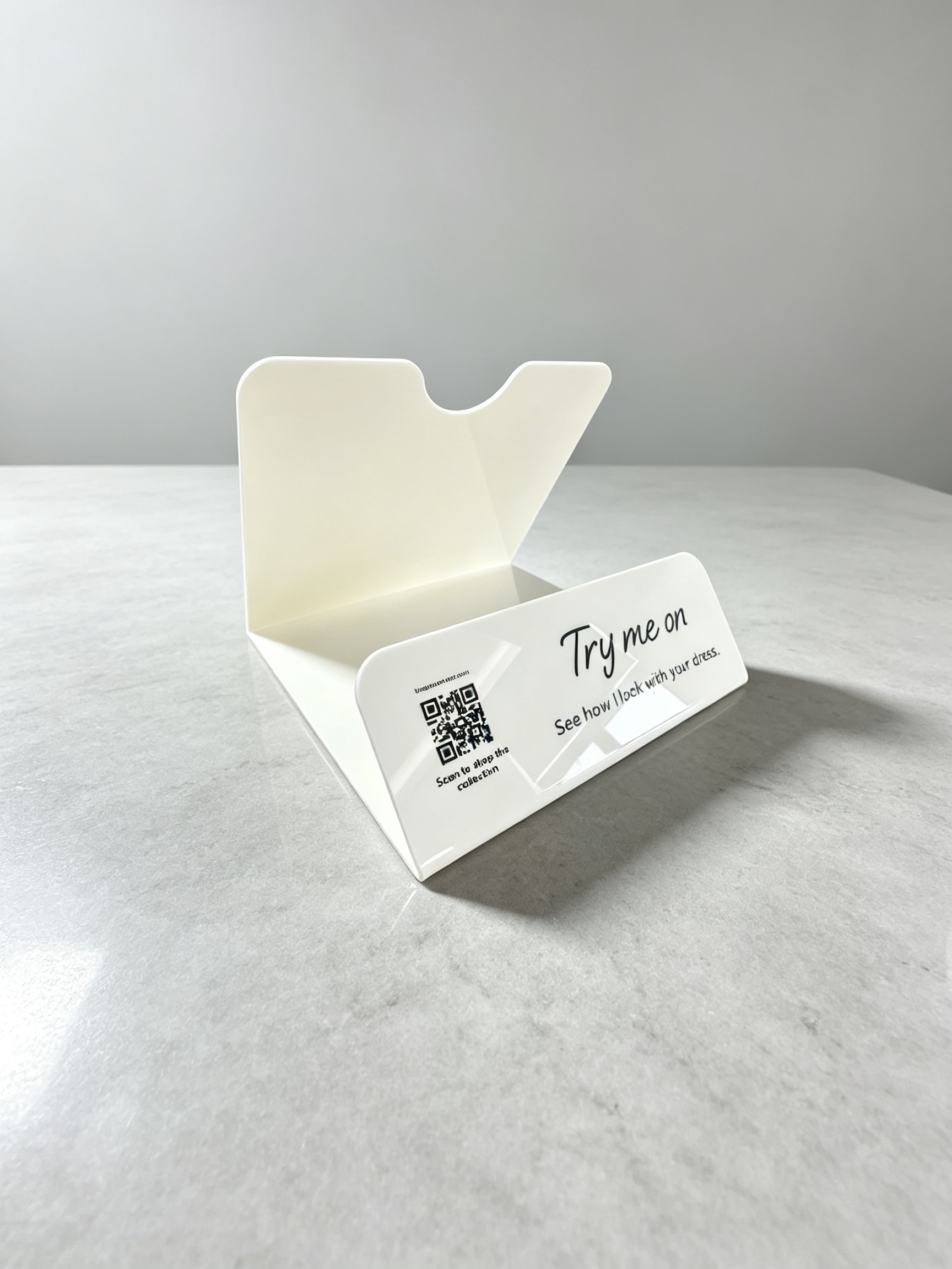 White Acrylic Bouquet Display Stand, Portable Flower Holder for Wedding Ceremony, Party Events, Florist Shop Counter & Retail Display, Customizable