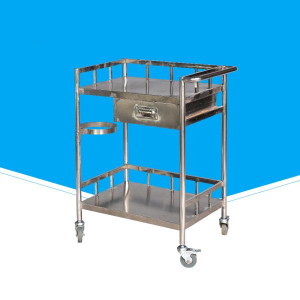 600 * 480 * 750mm Hospital Dressing Trolley , Mobile Hospital Instrument Trolley