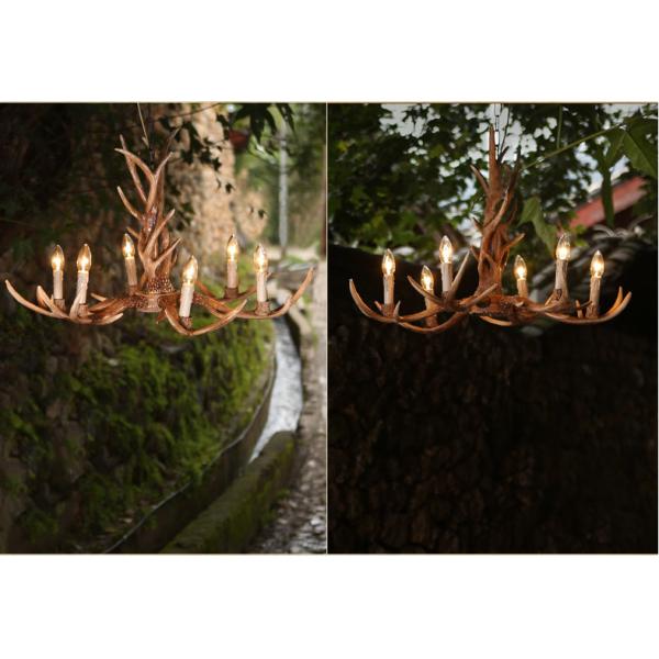 Countryside Deer Antler Chandelier For Farmhouse Warehouse Lighting Fixtures (WH-AC-31）