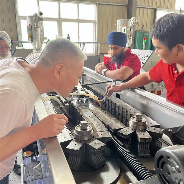 HDPE Single Wall Corrugated Cable Duct Corrugated Pipe Extrusion Line Easy Operation Speed Of Line 0.6-3m/min