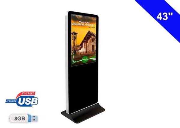 Indoor Free Standing LCD Display 1080P Digital Advertising Digital Signage Totem