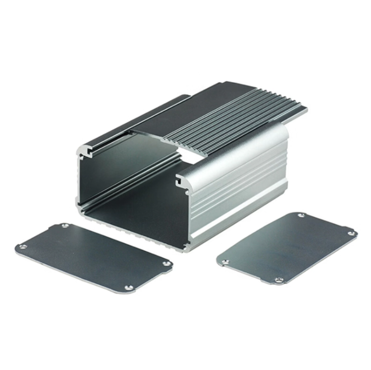 Custom 6063-T5 Extruded Aluminum Solar Inverter Enclosure with Heat Dissipation Fins for Energy Storage and Power Electronics