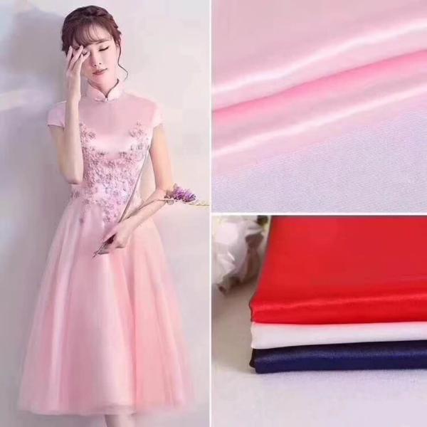 100% Polyester Imitation Acetic Acid Filament Yarn Fabric Bridal Satin Silk Fabric/Factory wholesale high quality 99 col