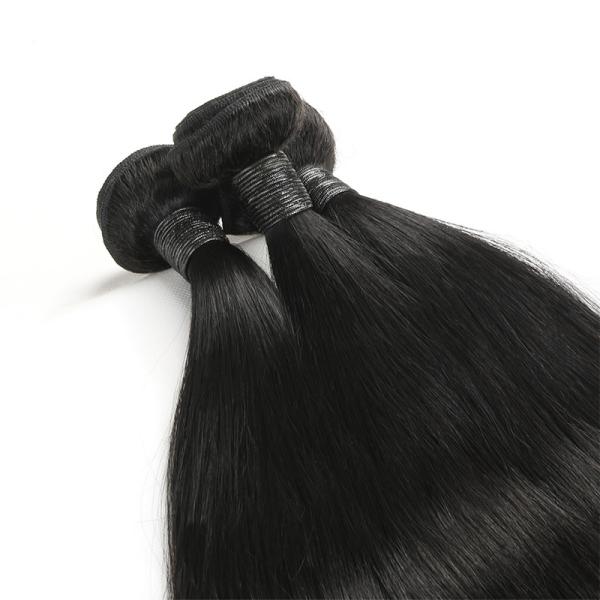 Real 3 Bundles Of Straight Virgin Hair Weave / Straight Human Hair Extensions