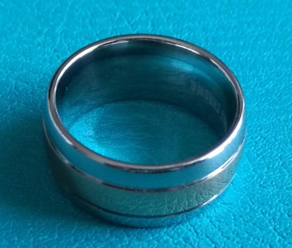 10mm Shiny Center Rose Gold Plating Grooves Dome Cobalt Chrome Wedding Band Ring