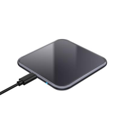 Carregador sem fio portátil de vidro do círculo 6mm