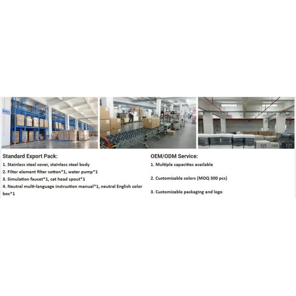 Pet Water Dispenser With Filter CE FCC ROHS IP68 Certified 5V ≥ 1.5A Adapter Suitable