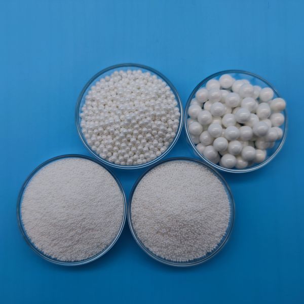 0.2~5.0mm Zirconia Ceramic Shot Peening Media Pellet Low Wear Electric Melting
