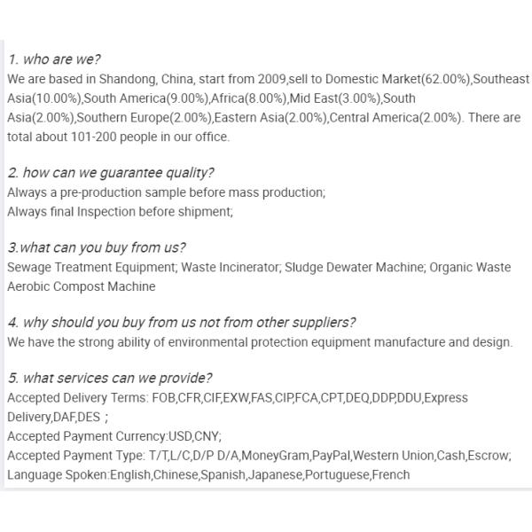 Dispositivo de reação biológica por membrana MBR de 3000 L/H para purificação integrada de águas residuais