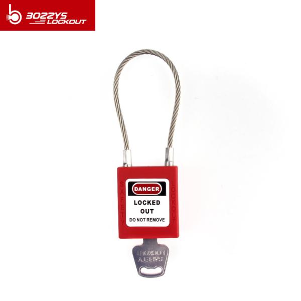 Lightweight Wire Cable Safety Padlock , Industrial Safety Lockout Locks