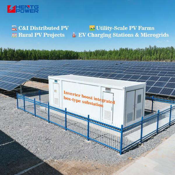 Power Prefabricated Box Type Substation for Solar Wind Compatible 50/60Hz Three-Phase MV&HV Transformers Renewable Energy
