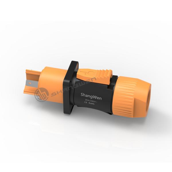 Conector de alimentação industrial masculino e feminino Ip65 à prova d'água exterior