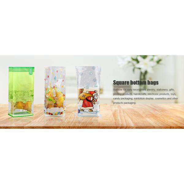 Частный маркировки партии Clear Opp Flat Bottom Bag натуральные съедобные пищевые упаковочные пакеты