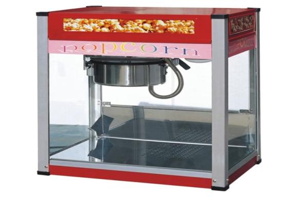 Painting Iron Countertop Popcorn Machine With Organical Glass For Snack Shop