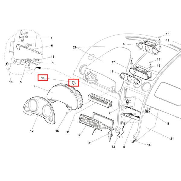 Pour Lamborghini Gallardo LP560 570 Commutateur arrière R bouton OEM 400927521