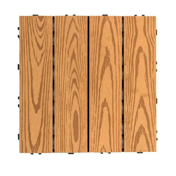 Safety Wood Deck Tiles Anti Slip Outdoor Composite Wood Planks