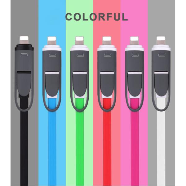2 In 1 Multi Use Mobile Phone Micro Usb Cable For Iphone Android Cable Charger