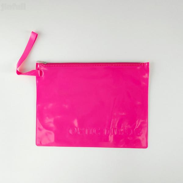 PVC Crystal Clear Zipper Pencil Bags Waterproof Reusable Custom Printed Bags