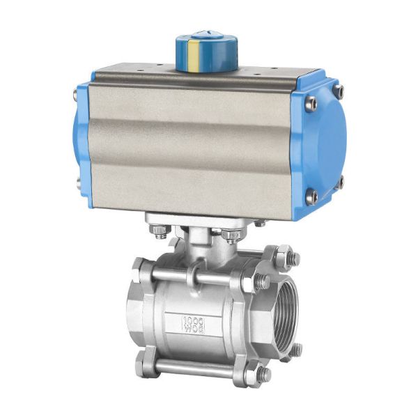 3 Piece Female Thread Pneumatic Ball Valve Stainless Steel Ball Valve NPT BSP Thread Valve for Water Gas Oil Pipeline