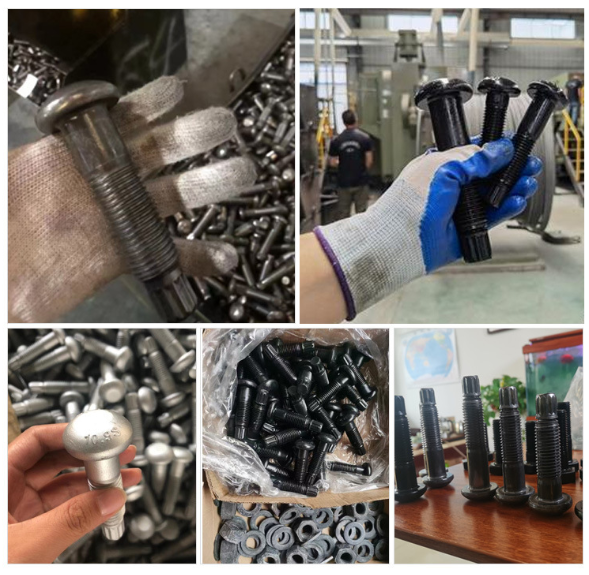 Black Oxide EN 14399-4 HV Bolts Nuts Steel Construction Bolts