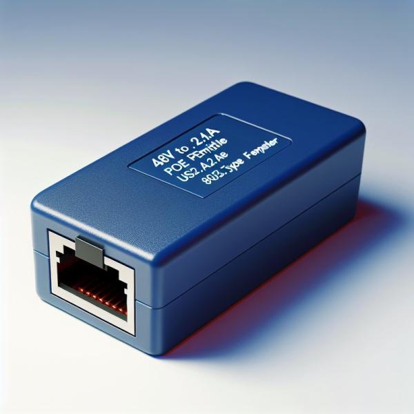 48V to 5V 2.4A PoE Splitter USB Type A Female 802.3af Power Over Ethernet Splitter