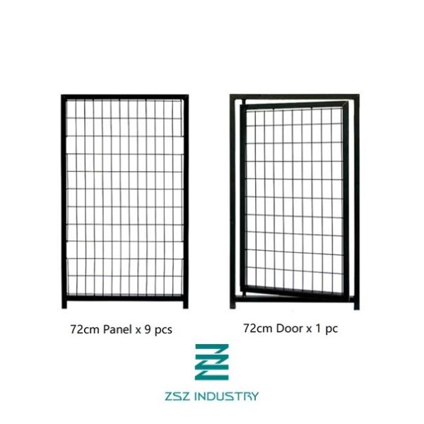 All Seasons Welded Wire Mesh Fence Panels Rigid Wire Fence Panels Black Color