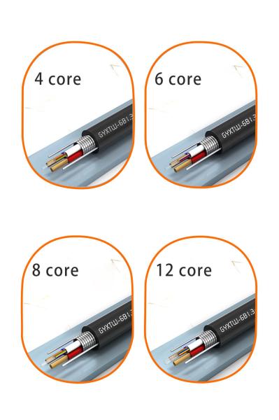 Cable de fibra óptica compuesta fotoeléctrica de 4 6 8 12 núcleos FTTH exterior impermeable blindado GYXTW