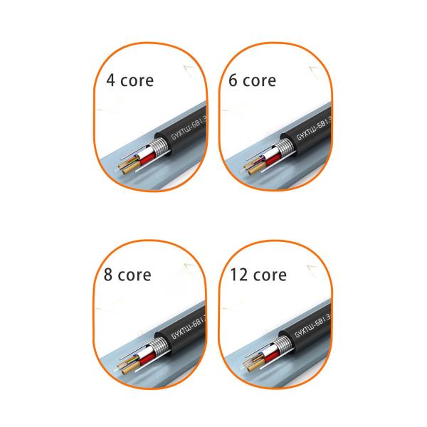 Waterproof Photoelectric Composite Fiber Optic Cable GYXTW 4 6 8 12 Core ISO Approved